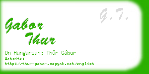 gabor thur business card